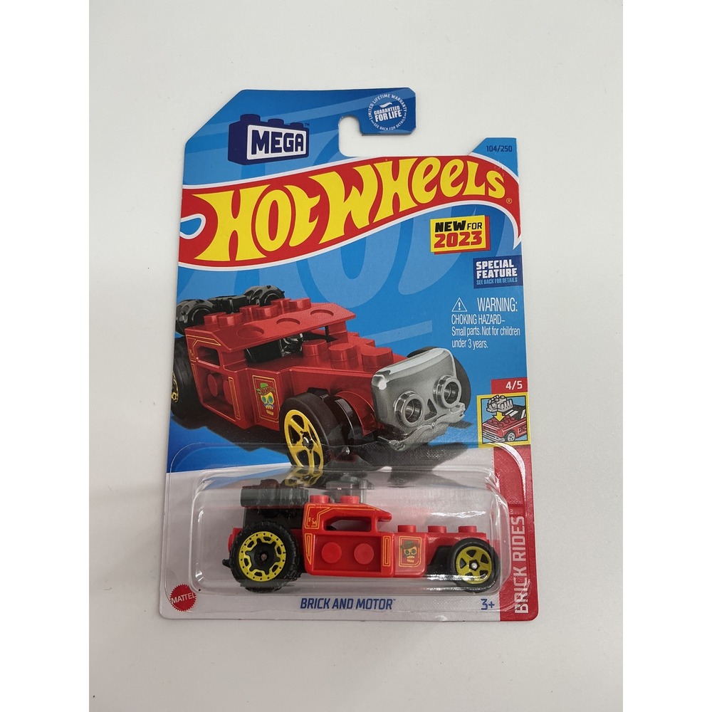 Hot Wheels Mega Brick and Motor Red Brick Rides 4/5 104/250 2023 HKG37-M9C0E